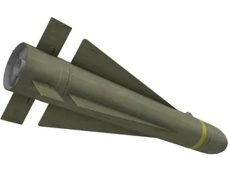 AGM-65K Maverick Missile 3D Model preview