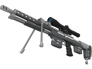 DSR-1 Accuracy International Sniper Rifle (AISR) 3D Model preview