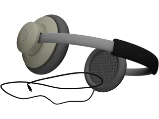 Walkman Stereo Headphones 3D Model preview