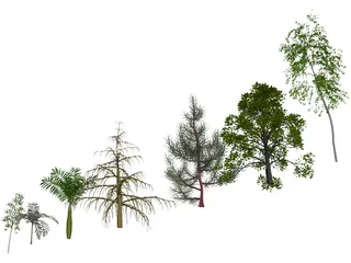 Trees Pack 3D Model preview
