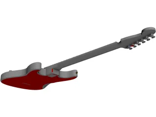 Fender Stratocaster Guitar 3D Model preview