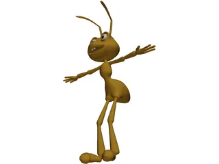 Cartoon Ant 3D Model preview