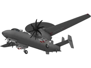 Grumman E-2C Hawkeye 3D Model preview