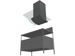 Kitchen Hood 3D Model preview