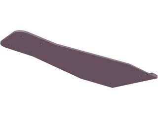 Double Bass Pedal Plate 3D Model preview
