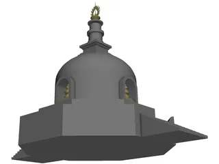 Buddhist Stupa 3D Model preview
