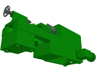 Large Horizontal Machine-Shop Lathe 3D Model preview
