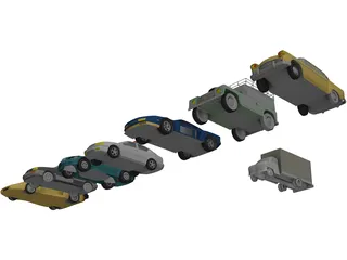 Cars Pack 3D Model preview