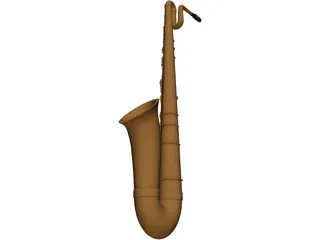 Baritone Sax 3D Model preview