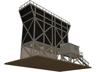 Grain Hopper 4x 3D Model preview