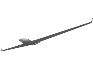 Flying Wing Glider 3D Model preview