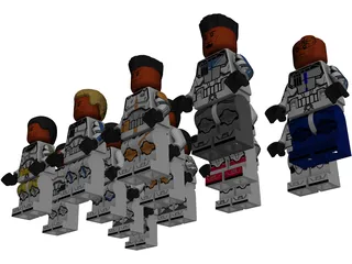 Lego Clone Troopers Mini Figures (2020) 3D Model preview