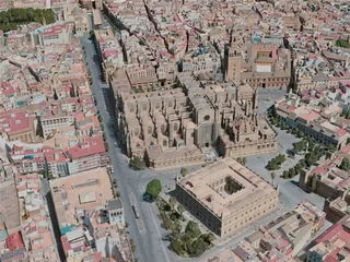 Seville City, Spain (2020) 3D Model preview