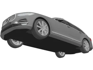Volvo V90 Estate (2017) 3D Model preview