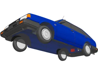 Nissan Tsuru II (1987) 3D Model preview