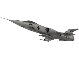 Lockheed F-104G Starfighter 3D Model preview