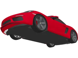 Porsche 718 Cayman S (2018) 3D Model preview