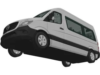 Mercedes-Benz Sprinter SWB (2013) 3D Model preview
