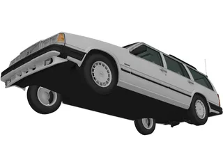 Volvo 740 GL (1985) 3D Model preview