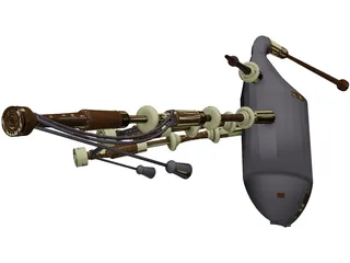 Bagpipes 3D Model preview