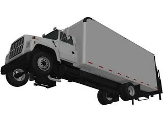 Ford LN8000 Box Truck (1995) 3D Model preview