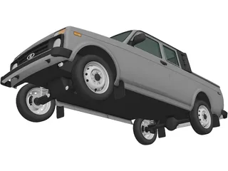 Lada Niva 4x4 2329 Pickup 3D Model preview