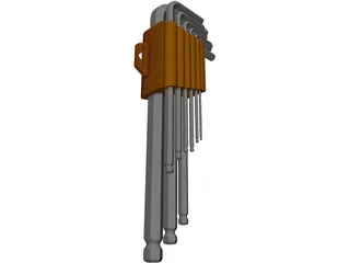 Allen Key Set 3D Model preview