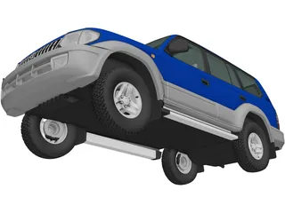 Toyota Land Cruiser Prado (1999) 3D Model preview