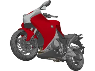 Honda VFR1200F (2015) 3D Model preview