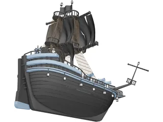 Pirates Galeon 3D Model preview