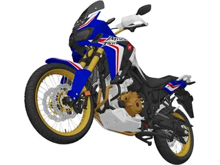Honda CRF1000L Africa Twin Adventure Sports (2018) 3D Model preview