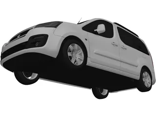 Peugeot Partner Tepee (2018) 3D Model preview
