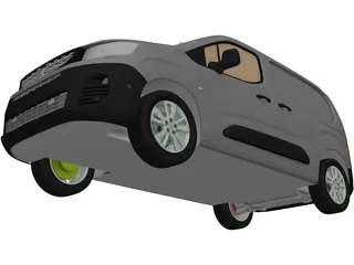 Peugeot Partner (2019) 3D Model preview