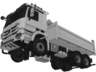 Mercedes-Benz Actros Tipper 3-axle (2011) 3D Model preview