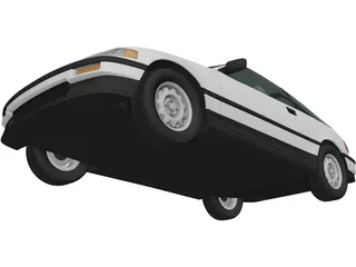 Honda CRX (1988) 3D Model preview