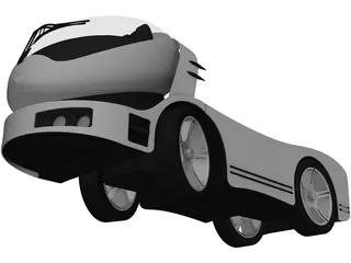 Futuristic Truck 3D Model preview