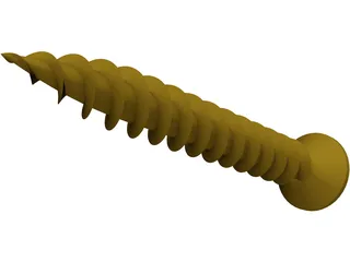 Wood Screw 3D Model preview