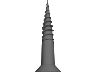 Wood Screw 3D Model preview