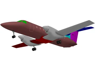 Embraer EMB 120 Brasilia 3D Model preview