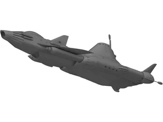 UFO Skydiver 3D Model preview