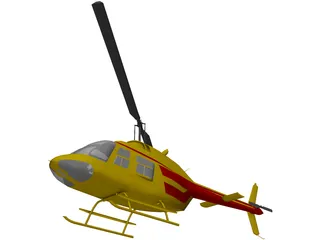 Bell 206-B 3D Model preview