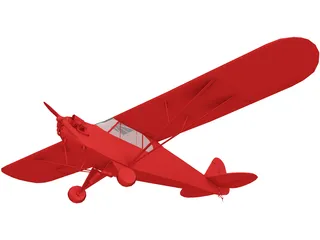 Piper J-3 Cub 3D Model preview