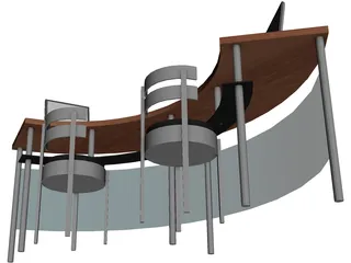 Information Desk 3D Model preview