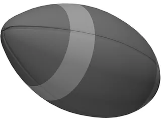 American Football Ball 3D Model preview