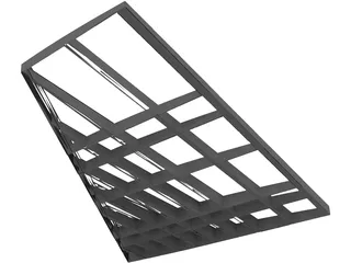 F-16 Wing Structure 3D Model preview