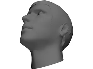 Man Head 3D Model preview