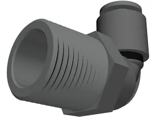 3-8 NPT Push Lock Fitting 3D Model preview