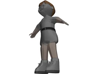 Doll Boy 3D Model preview