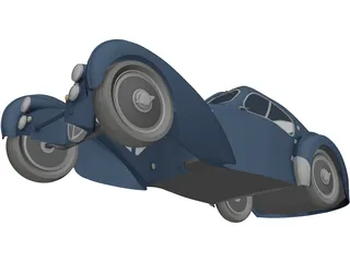 Bugatti Type 57 Atlantic Coupe (1934) 3D Model preview