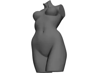 Woman Statue 3D Model preview